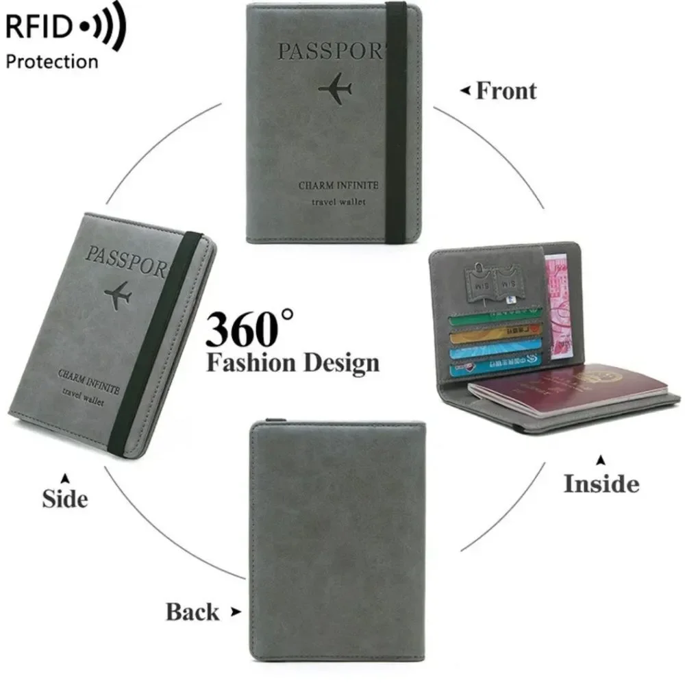 Passport Holder Travel Essentials Passport Wallet RFID Blocking for Men Women US